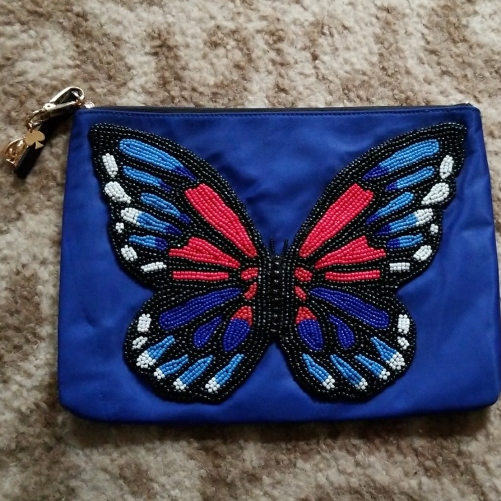 KATE SPADE BEADED BUTTERFLY CLUTCH